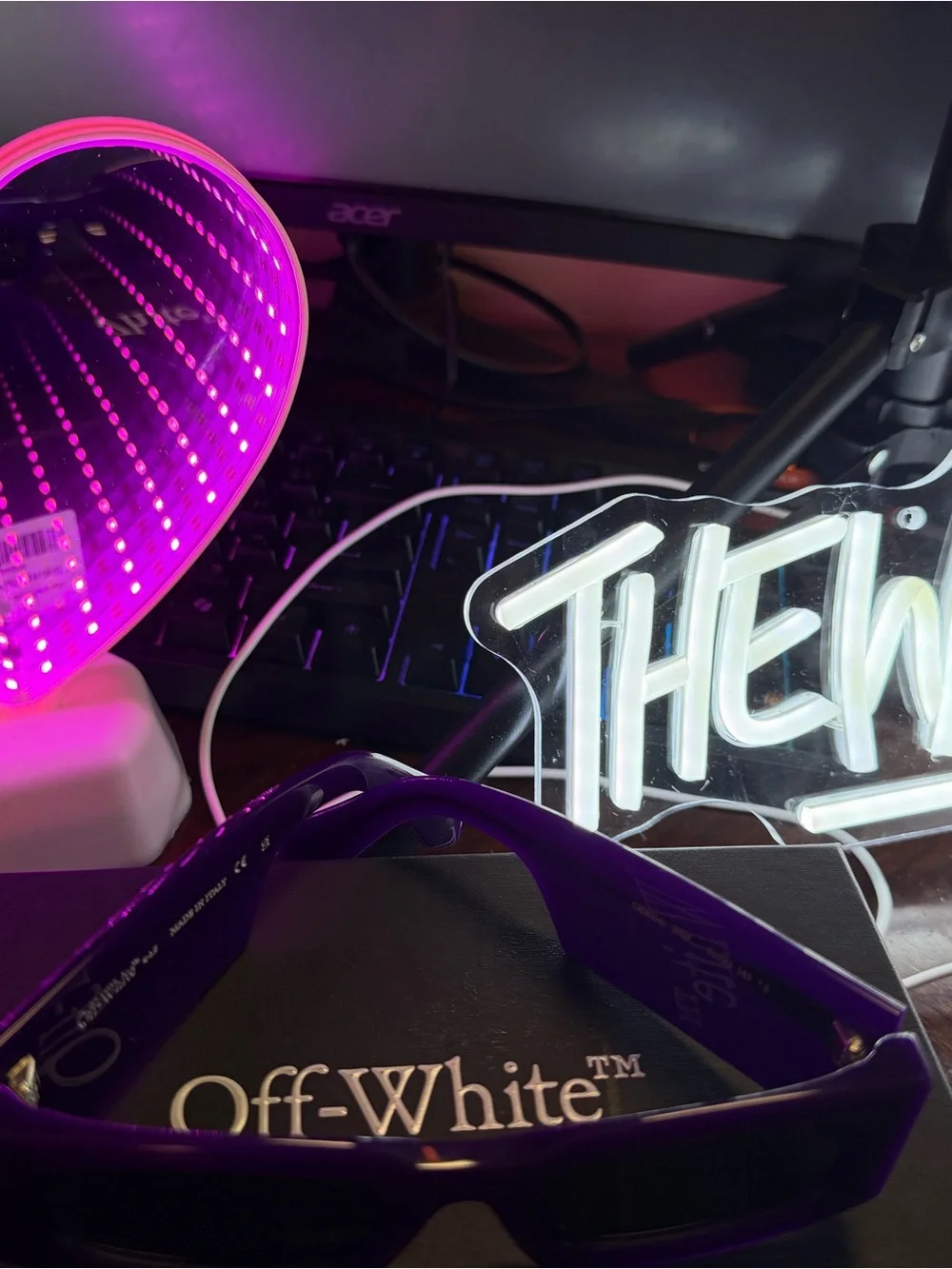 Off White rectangle frame sunglasses